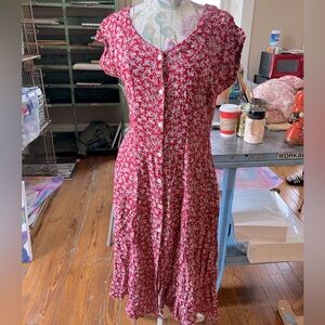 Adorable Y2K Scoop Neck Button Down Dress